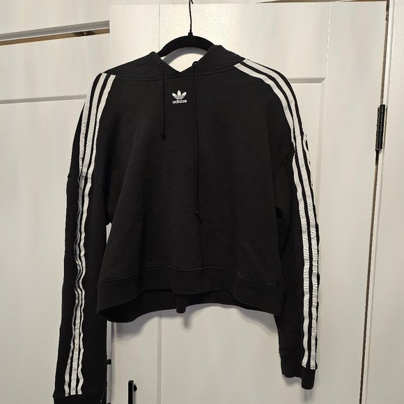 Adidas Crop Top Sweater - Women’s - Sz L - Picture 1 of 3